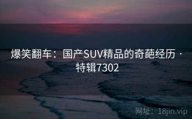 爆笑翻车：国产SUV精品的奇葩经历 · 特辑7302