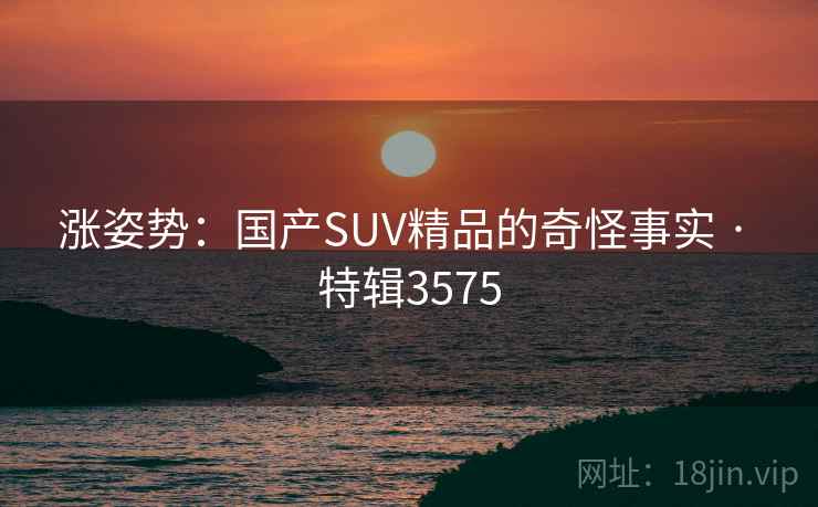 涨姿势：国产SUV精品的奇怪事实 · 特辑3575